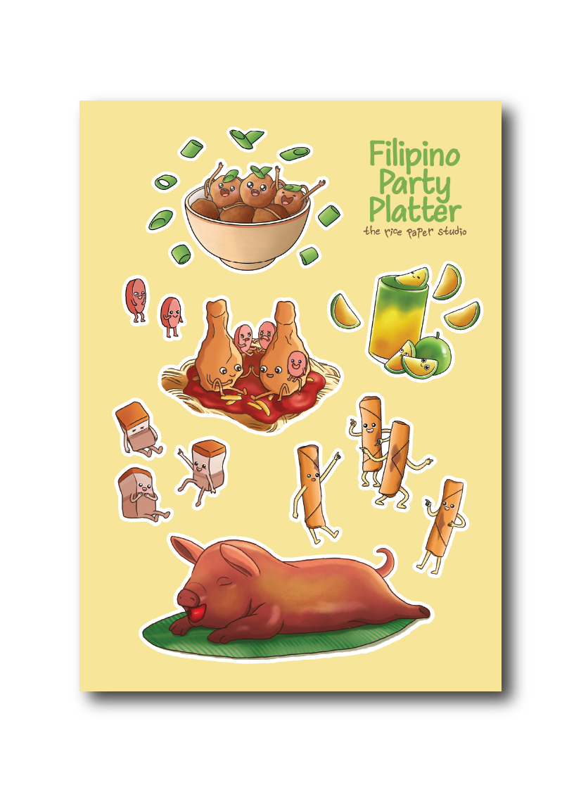 Filipino Party Platter (Sticker Sheet)